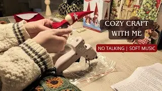 cozy craft with me | relaxing diy holiday handcrafting & calm piano music (no talking)