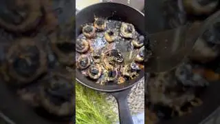 Would You Try ESCARGOT 😱 this delicacy in a mushroom cap and garlic butter #Escargot #Shorts #YUM