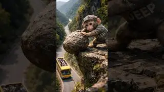 &ldquo;The Monkey Who Stopped the Bus &mdash; A Silent Hero Saved Everyone&rdquo;