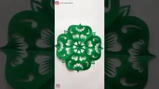 🌸 1‑Minute Fold‑&‑Cut Paper Flower Reveal! ✨ | #shorts #diy #craft