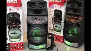 2000W Peak Power LED Trolley Box Party Active Bluetooth Speakers 8 Inch