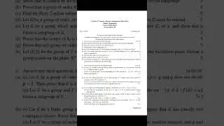 BU Math B.Sc Sem-6 2020 Group Theory 2 Question Paper DSE-33 #previousyearquestions#exam#mathematics