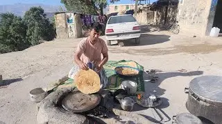 Country Cuisine: Uncle's Culinary Craftsmanship with Local Bread and Cheese