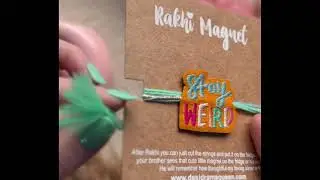REUSABLE RAKHIS - Embroidered Fridge Magnets plus Rakhis  | Cute rakhis for brothers