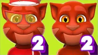 Red Color Ice Cool Outfit Vs Cozy Knitwear | My Talking Tom 2 Vs My Talking Baby Tom 2