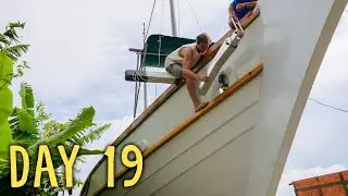Installing Yab&aacute;'s anchor bow roller (complete boat rebuild) &mdash; Sailing Yab&aacute; 187