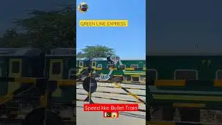 Thunderstorm Green Line Express Passing Okara #train #greenlineexpress #newcoaches #crrc #geu40 #hd