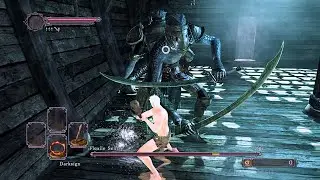 Dark Souls 2: SotFS - Lvl1 Deprived VS Flexile Sentry [ No Damage, Solo ]