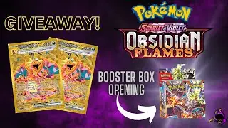 GIVEAWAY! Pokémon Scarlet & Violet: Obsidian Flames Booster Box Opening! Gold Charizard And More!
