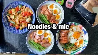 Real time koken 🍜 Noodles en mie 🍗 Beenham 🍳 Ei 🥬 Shanghai Pak Choi - ASMR 18 May 2021