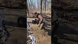 Kids Atv Stuck #kids #atv #atvmudding #raptor90 #outlaw  #offroad #mudding #mud #atvoffroad