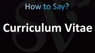 How to Pronounce Curriculum Vitae (Correctly!)