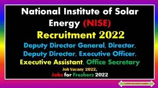 Government jobs 2022 : NISE Recruitment 2022|Freshers|Job |Jobs |Job vacancy 2022|Latest Job