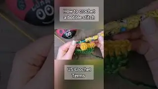 How to crochet a 5 treble bobble stitch #crochet #bobble