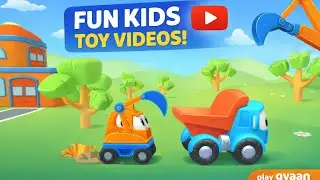 👉 Play Gyaan Kids | Excavator & Dump Truck Long Toy Play Video