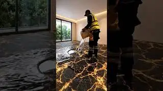 epoxy resine art on floor satisfying #viral #asmr #trendingshorts #satisfying #relax #epoxyfloor