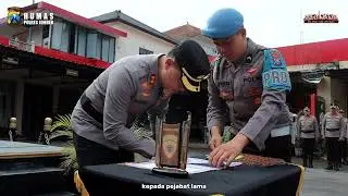 SERAH TERIMA JABATAN KASIWAN DAN KAPOLSEK JAJARAN POLRES JEMBER