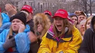 Hundreds of thousands turn out for Donald Trump's inauguration