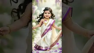 👶💜 Baby Catwalk in Purple & White Saree | Little Princess Walks Like a Queen 👑✨