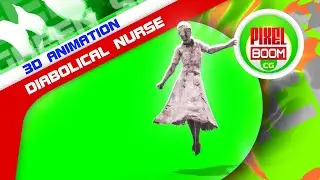 Green Screen Diabolical Nurse Horror 3D Animation PixelBoomCG