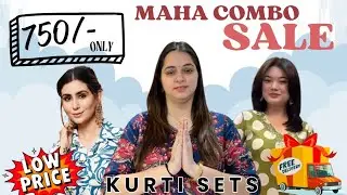 💃KURTI SETS DHAMAKEDAR SALE 🎉 750/- mein Designer Suits 🥳 जल्दी Book करो Limited Time Offer 🌹