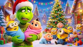 The Grinch&rsquo;s Christmas: Why Is He Holding Two Babies Tonight? 🎄😳| Funny Minions Animation