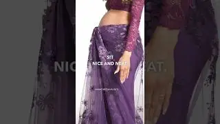 Embroidery Saree Bulge Hack | how to drape a saree perfectly | how to wear net saree | #shorts