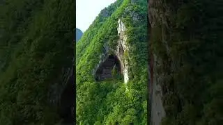 Hidden cave in the middle of a forest