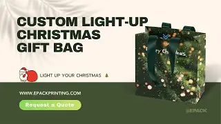 LED Fiber Optic Christmas Gift Bags | Custom Christmas Paper Gift Bags with Light