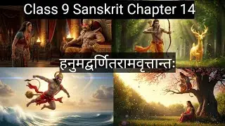 Class 9 Sanskrit Chapter 14/हनुमद्वर्णितंरामवृत्तान्तम् /(Hanumatvarnitram Vrittantam