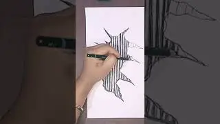 HOW🤔TO DRAW 3D 🕳️HOLE ILLUSION/EASY ART TRICK TO DRAW HOLE IN 3D ILLUSION @ArtArena