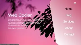 Skewd side Navigation Bar using HTML and CSS