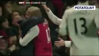 Thierry Henry goal against Leeds 2012. ESPN video with John Motson commentary