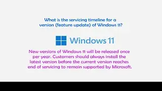 What is the Servicing timeline for WINDOWS 11 Feature update #Shorts
