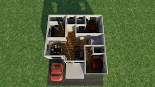 35&times;40ft ka home plan 2bhk House Design 1400 sqft ka gharka plan