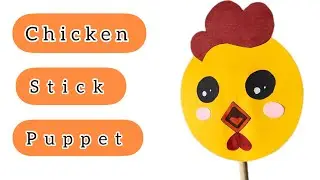 Chicken stick Puppet craft idea for kids #viralvideo #craftideas@craftwraftshobha