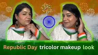 Independence Day Tricolor 🇮🇳 Makeup 💄 Look | Bold & Patriotic Glam 😍