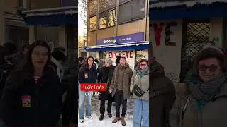 Soutien total aux salari&eacute;.es en gr&egrave;ve de la Biocoop des F&ecirc;tes dans le 19e arrondissement.