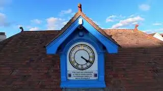 Historic shelter with clock in village center, Brightlingsea,Tendring, Essex