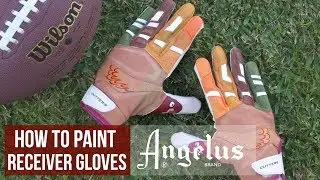Custom Football Gloves | Thanksgiving Hand Turkey | Angelus Paint