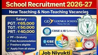 Latest Teaching & Non-Teaching Vacancies | Top Schools Hiring 2026-27 | Apply Now | PGT TGT PRT #job