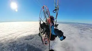 Paramotor Eclipse Moster EFI above the clouds - FlyProducts Foxy Vittorazi BGD Luna3