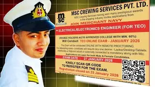 MSC Crewing Services Pvt Ltd I Join Merchant Navy I TEO Online Exam 🔥