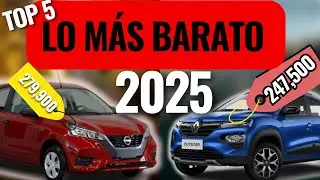 &iquest;POCO DINERO? los 5 autos NUEVOS mas BARATOS 2025