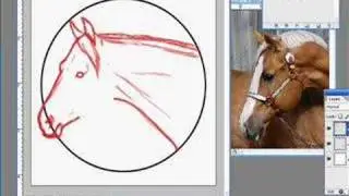 Horse lineart in Photoshop CS2
