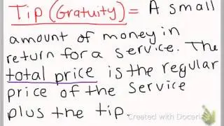 Sales tax, Tip, and Markup: L2.6