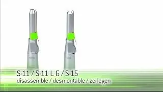 W&H S-11/S-11 L G/S-15 disassemble & assemble surgical handpieces
