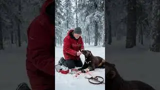 Wolverine Gets Saved After Dangerous Accident! #Wildlife #animals #Rescue #shorts