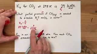Henry's Law: KH = P/C, Pressure and Concentration + 2 Examples
