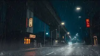 Falling Asleep to a Rainy 90s Tokyo ☔ Old City Lights & Calm Lofi Ambience